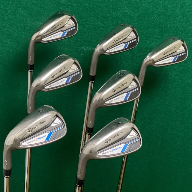 LH TaylorMade SpeedBlade HL 4-PW Iron Set 8 Factory 85 Steel Uniflex