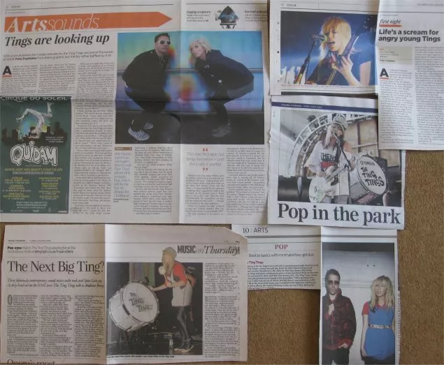 TING TINGS clipping / cuttings UK newspapers