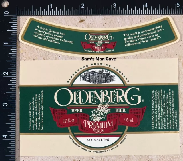 Oldenberg Premium Beer Label with neck - KENTUCKY