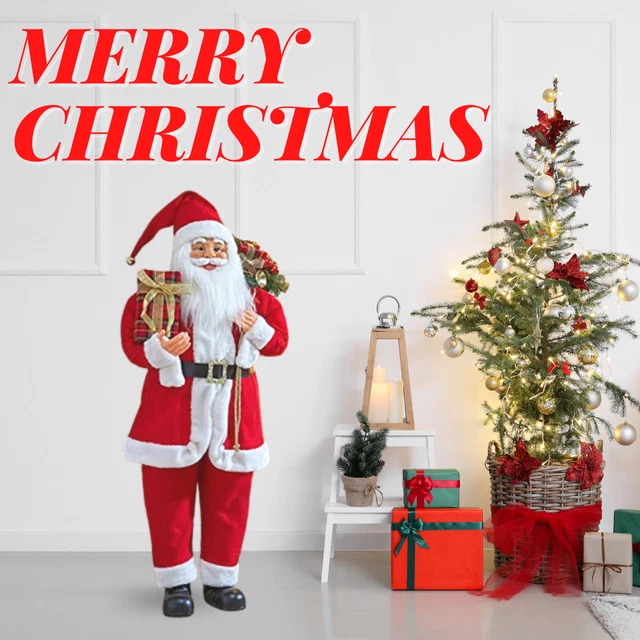 THREE KINGS MEGA Santa Magic! 110 cm Traditional Standing Santa Claus ...