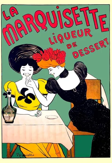 Poster Manifesto Locandina Pubblicitaria Stampa Vintage Liquore Aperitivo Drink