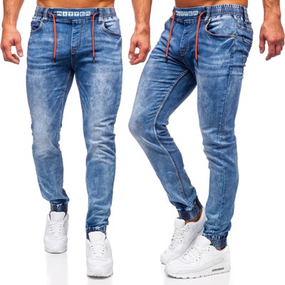 Tempo libero Pantaloni Jogger Jeans Pantaloni unità Pantaloni Allenamento Uomo Motivo Bolf Fitness 