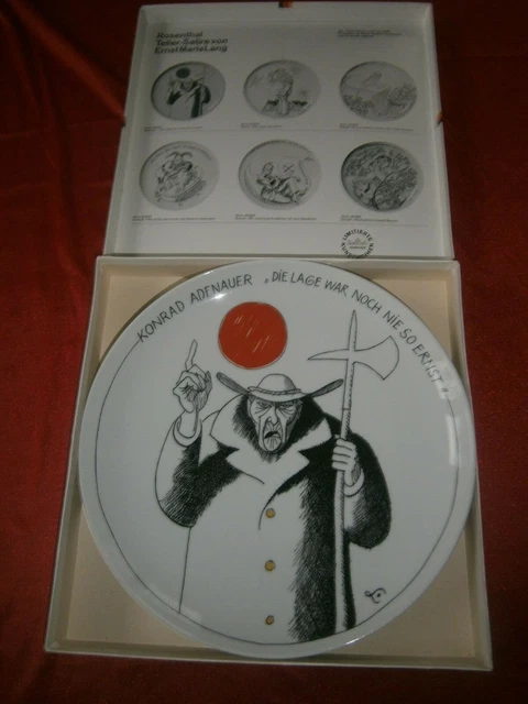 ERSTER ROSENTHAL SATIRE Teller Konrad Adenauer, von Ernst Maria Lang
