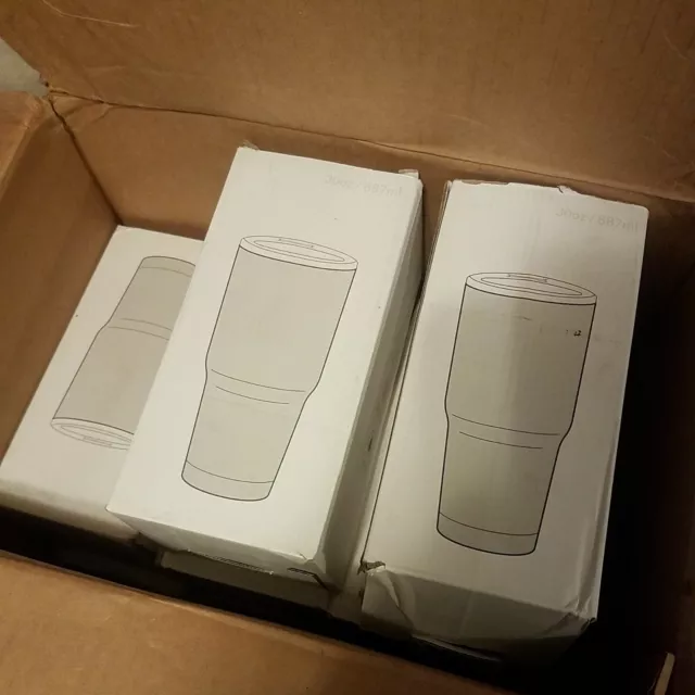 BOX  8 x Stainless Steel Insulated Travel Mugs 30 oz Tumbler Dual Vacuum Wall