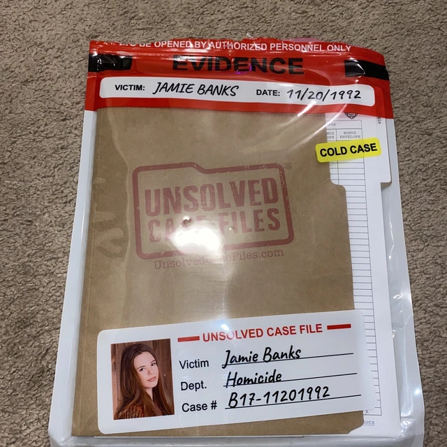 UNSOLVED CASE FILES Jamie Banks Cold Case Murder Mystery Detective NEW