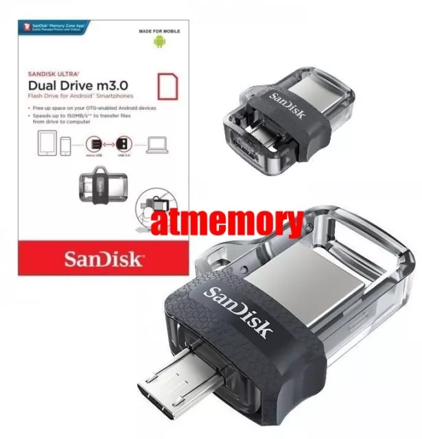 Sandisk Ultra Dual Drive 16GB 32GB 64GB 128GB 256GB OTG m3.0 lot USB Flash Drive