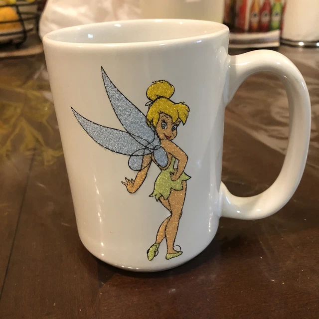 Disneyland Tinker Bell Coffee Mug 3D Textured Sparkle Classic  RARE