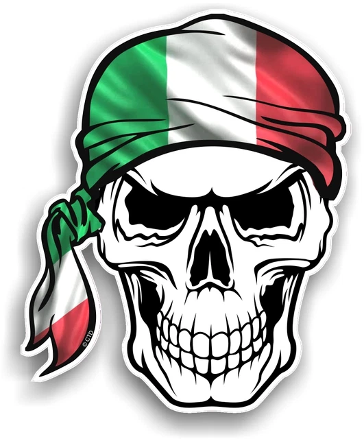 AMA SHOP Set of 5 PVC Coccarda Italia Stickers (2 x 7 cm / 3 x