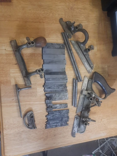 Stanley Rule and level No. 45 Combination Plow Plane, w/ 24 Cutters, Cam stop NR