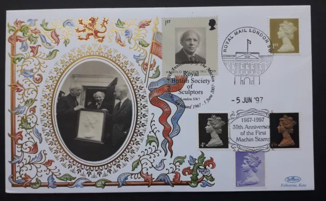 2007 40th Anniversary of Machin Stamps - Benham silk souvenir cover