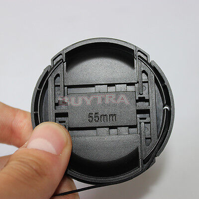 Excelente tapa frontal de compresión central de 55 mm para filtro de lente Canon Nikon. $g