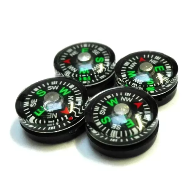 11Mm Mini Compass Crafting Compass Camping Outdoor Hiking Survival Black