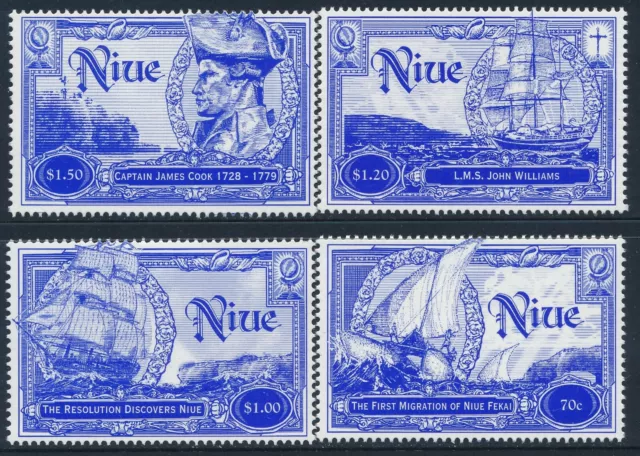 1999 Niue History Of Seafarers Set Of 4 Fine Mint Mnh