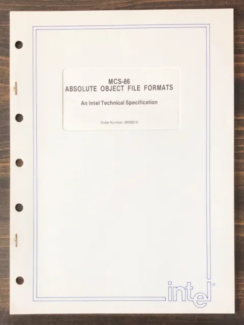 Intel - MCS-86 Absolute Object File Formats (1978)