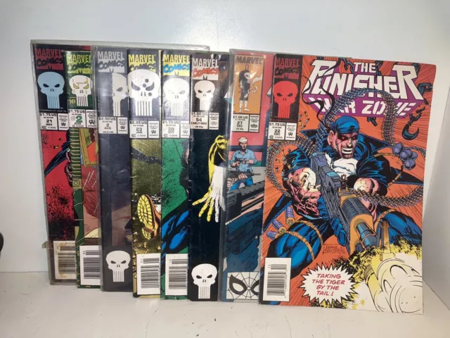 Lot of 8 Marvel Comics The Punisher (Numbers: 20, 21, 22, 23, 27, 54, Etc..)