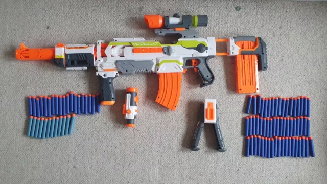 NERF N-Strike Elite XD Modulus ECS-10 Blaster + Zubehör |  Top Zustand