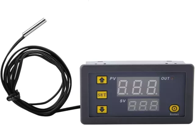 Regolatore di Temperatura Digitale W3230 DC 12V, Termostato con Display LED 20A