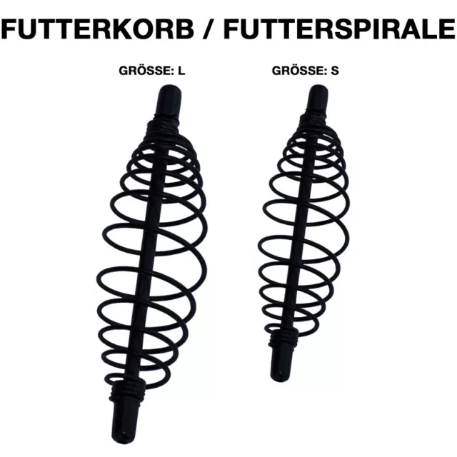 Futterspirale OHNE Blei  Futterkorb, Spring Feeder, 80mm, 95mm