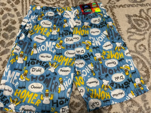 NWT Homer Simpsons Lounge Shorts, Men's Size Small Limited Edition, Aeropostale