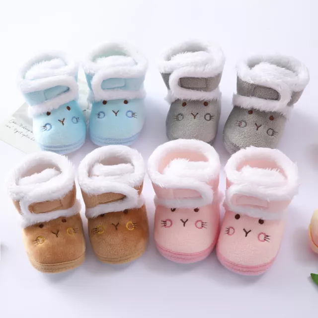 Walking Shoes Baby Girls Boys Soft Sole Booties Snow Boots Infant Toddler Winter