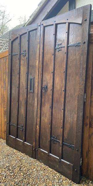 Oak Double Doors French Doors Antique Pair Of Doors Church Doors Gothic 2