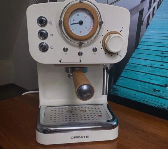 CREATE / THERA EASY/Machine à espresso grise/Machine automatique à espresso  et cappuccino, pour café moulu.