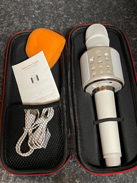 GOODaaa Bluetooth Karaoke Microphone Wireless White