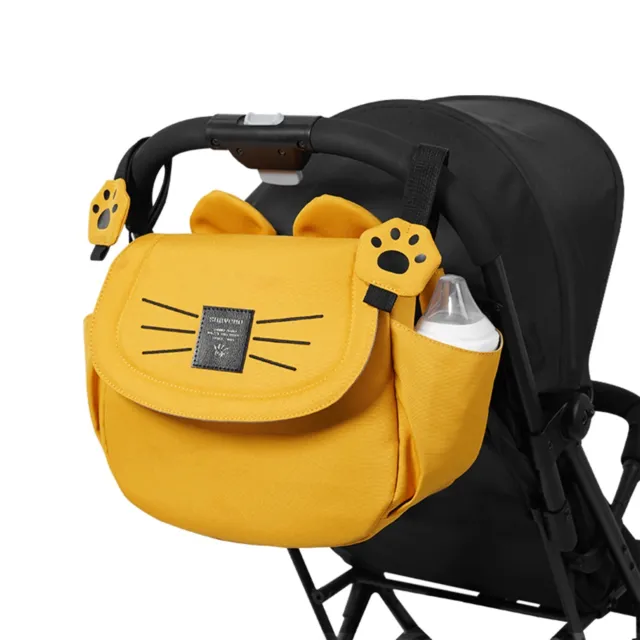 Sunveno Cat Stroller Organizer Diaper Bag Large Capacity Universal Stroller Bag