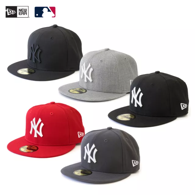 New Era 59Fifty Baseball Cap New York Yankees NY Fitted Cap Beanie Top New*uk