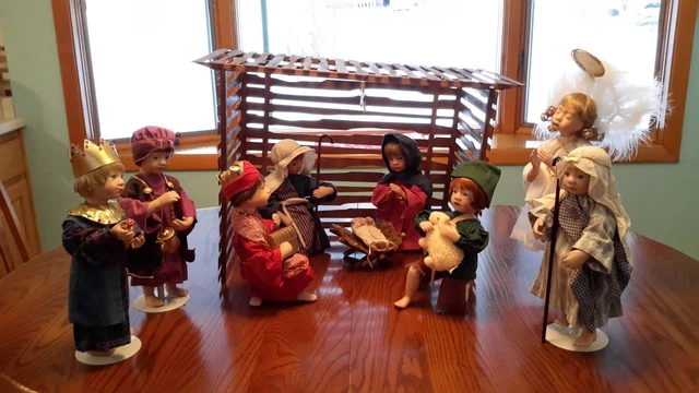 Ashton Drake Galleries Porcelain Doll Nativity Set