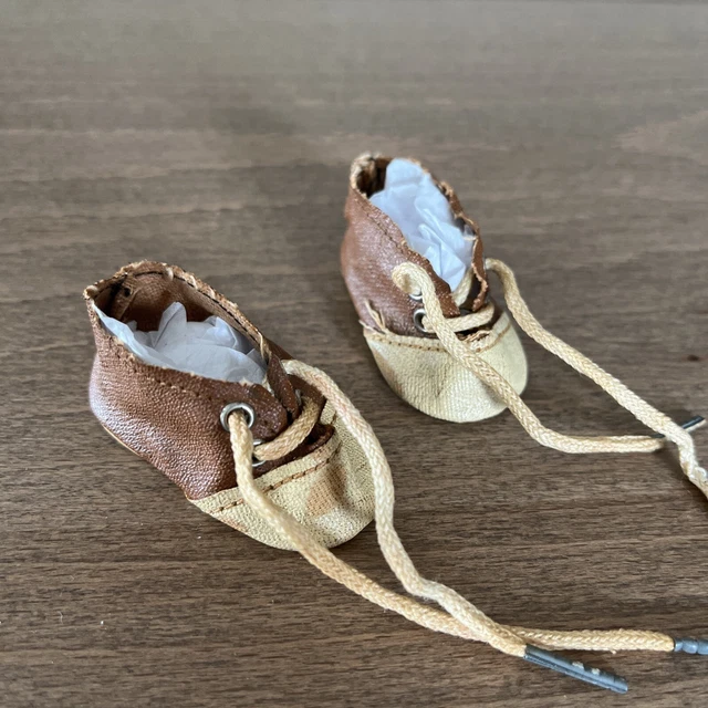 Vintage Doll Saddle Shoes Brown White DL1