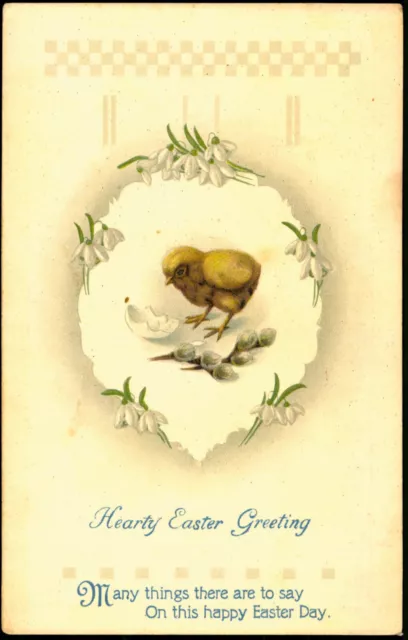 Ostern c 1920 Easter Day Präge Litho Alte Postkarte Ak No.130