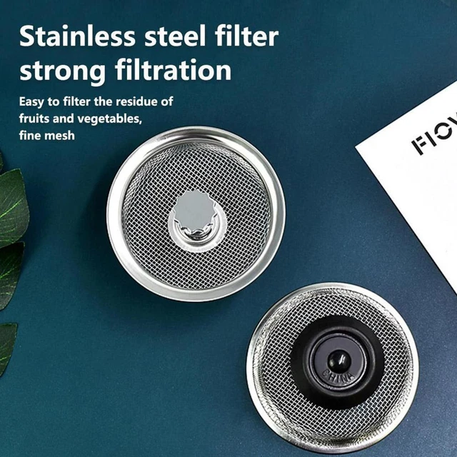 Filtro de fregadero de agua de cocina de acero malla baño desagüe atrapador de cabello nuevo A8K5