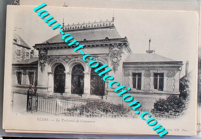 CPA 61 ORNE - FLERS TRIBUNAL DE COMMERCE, NORMANDIE CARTE POSTALE FIN XIXeme DND