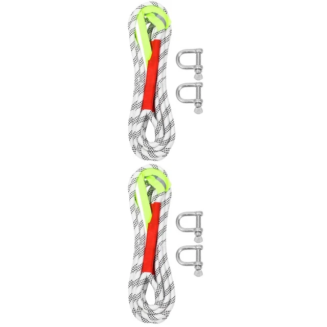 Fune Di Traino Auto 4 Metri - Portata 5 Tonnellate - Con Ganci Rinforzati E Guanti - Emergenza - Foto 8