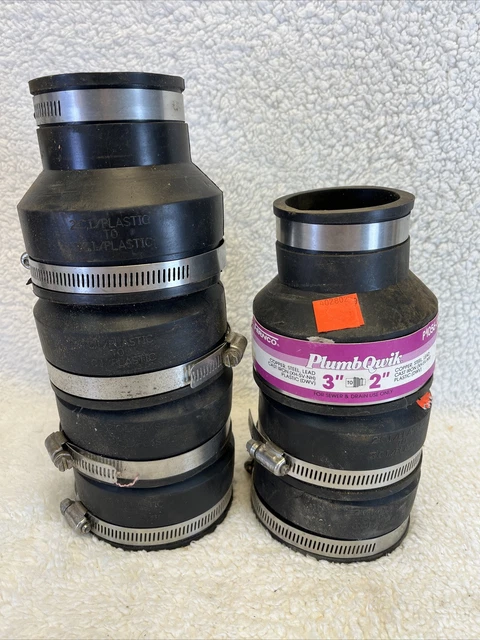 Fernco Plumbqwik 3" X 2" Flexible Coupling (P1056-32)  FS X 7 Lot