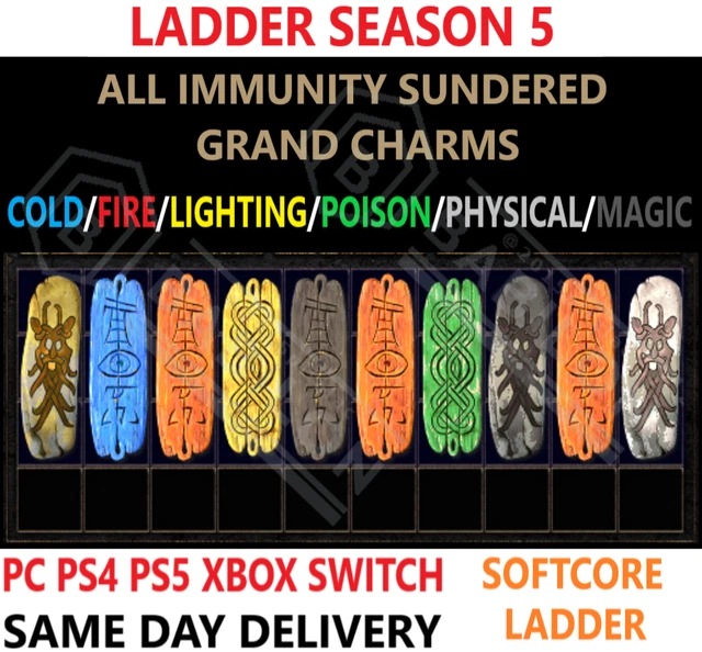 D2R DIABLO 2 Resurrected Gheed’s Fortune Charm 14 Discount 40mf Pc