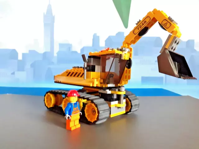 🚚 LEGO 7248:  Digger Raupenbagger komplett mit Bauanleitung CITY Town Baustelle