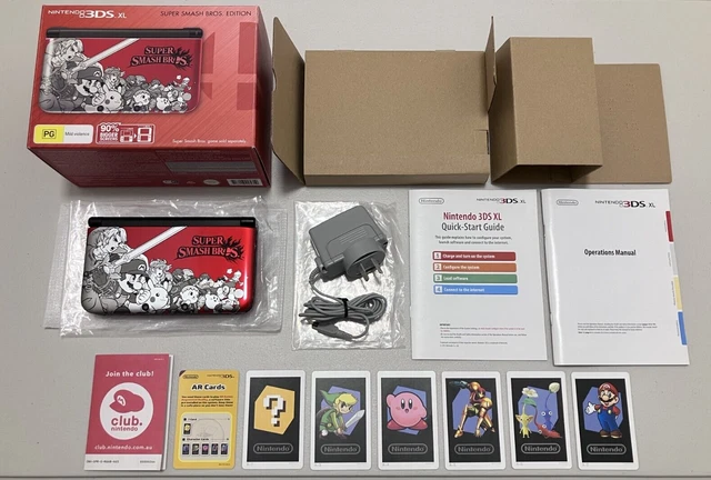SUPER SMASH BROS. Nintendo 3DS XL Red Console - LIKE NEW! (CIB Complete ...