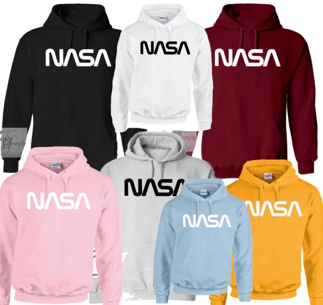 Nasa Inspired Space Astronaut Print Geek Nerd Trendy Hoodies 7 Colors 5 Sizes