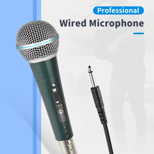 Professional Handheld Wired Dynamic Microphone Audio Heart Vocal Karaoke Mic