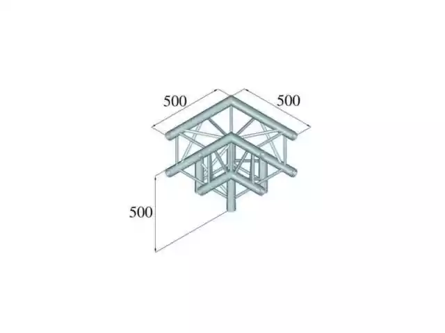 Alutruss QUADLOCK 6082L-30 coin 3 voies 90° 4 points système de traverses