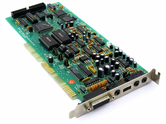 This is an Avance Logic ALS100+ Plus ISA 16-bit sound card