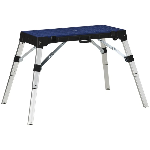 DURHAND Piattaforma 4in1 Pieghevole Banco da Lavoro Impalcatura Carrello