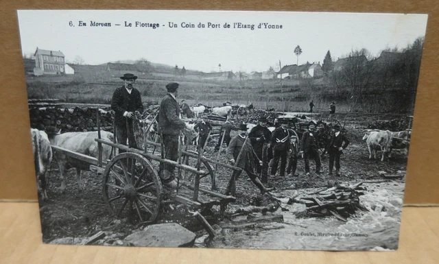 TRAVAIL DU BOIS FLOTTAGE MORVAN env CLAMECY (58) Etang d'Yonne gros plan
