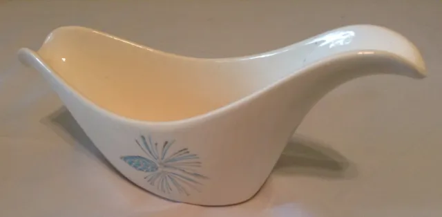 Gravy Boat Blue Spruce Marcrest Stetson Double Pour Kitchen MCM Pinecone 1950s