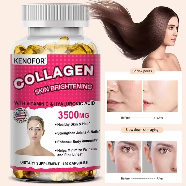 HYDROLYZED COLLAGEN 3500MG with Hyaluronic Acid, Vitamin C By Kenofor