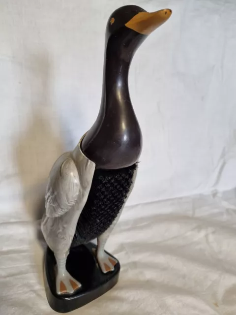 Vintage Art Deco, Duck Clothes Brush, Real Hair. Charming, Good Condition