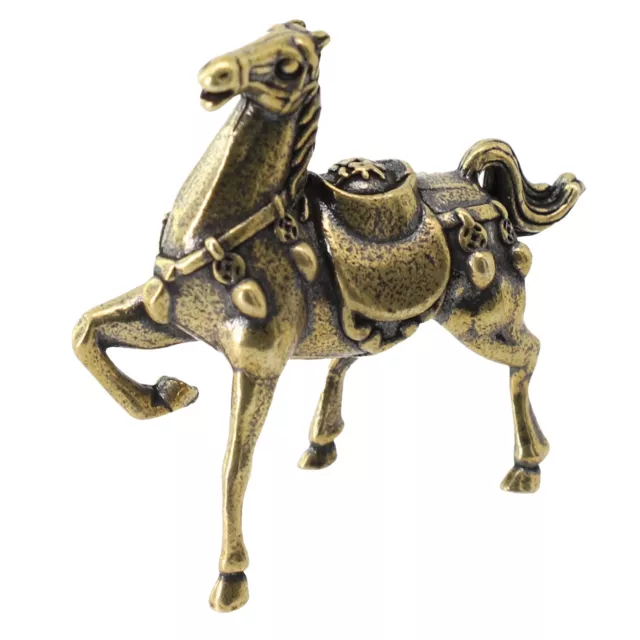 Tier Pferdeverzierung Massives Kupfer Miniatur Display Figuren Zuhause