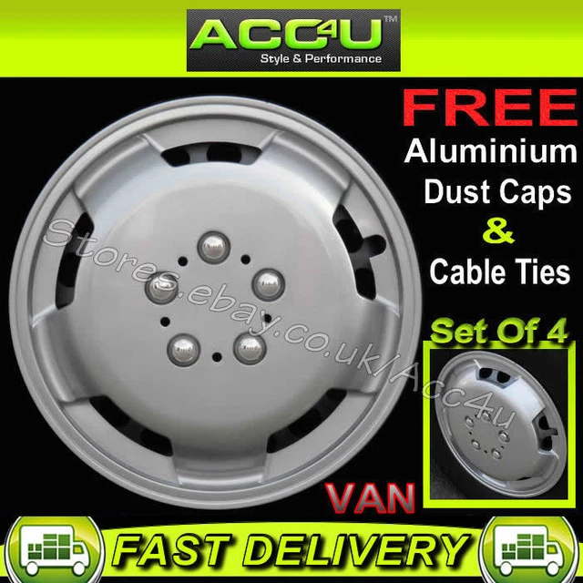 set 4 16" Chrome plated deep dish wheel trims hub caps covers for